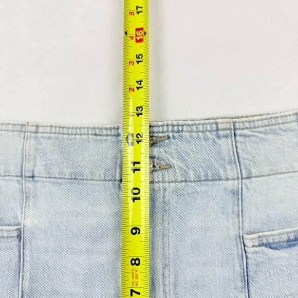 M Jeans Women's Blue A-Line Shortie Denim Shorts Size 16 High Rise Raw Hem NWOT - Picture 9 of 10